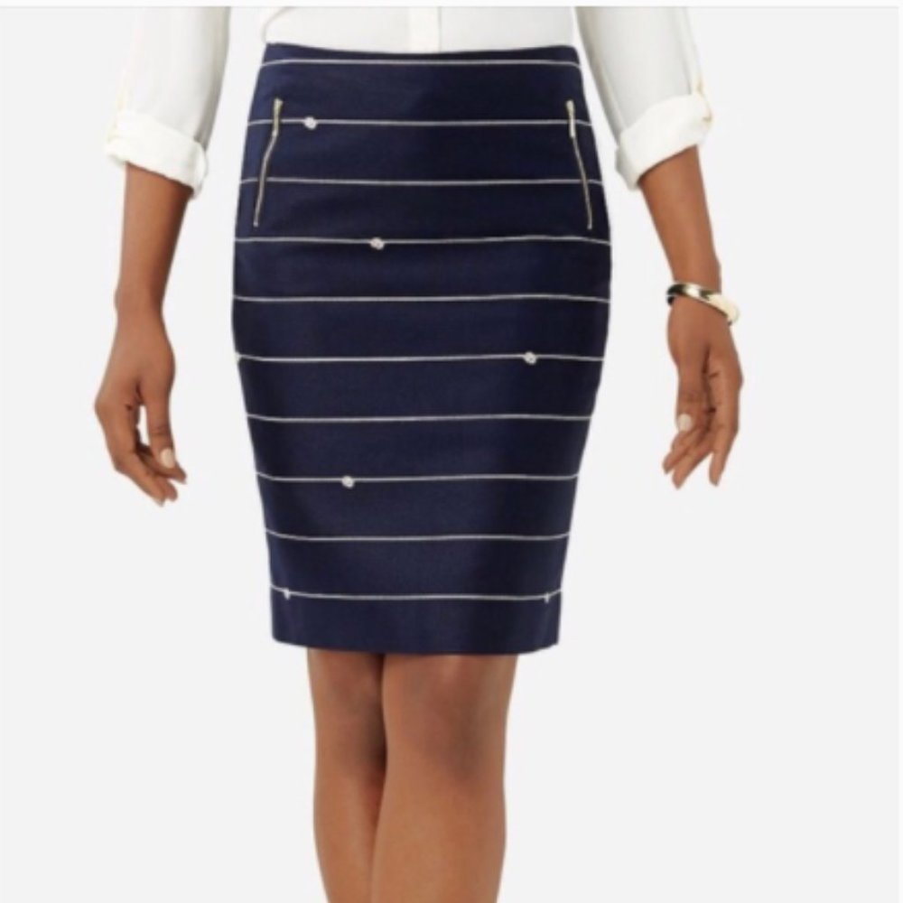 The Limited | Nautical Pencil Skirt | NWOT 4